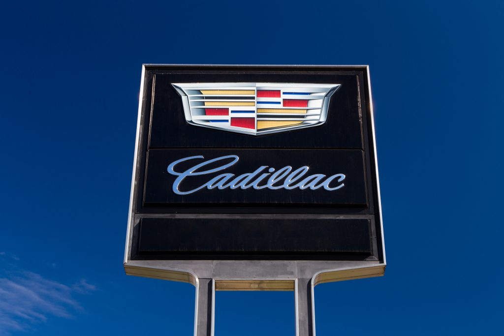 Cadillac pole sign.