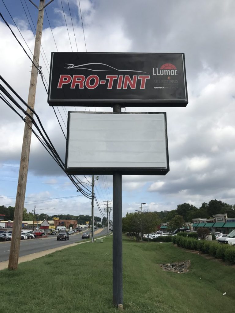 Pole sign for Pro-Tint