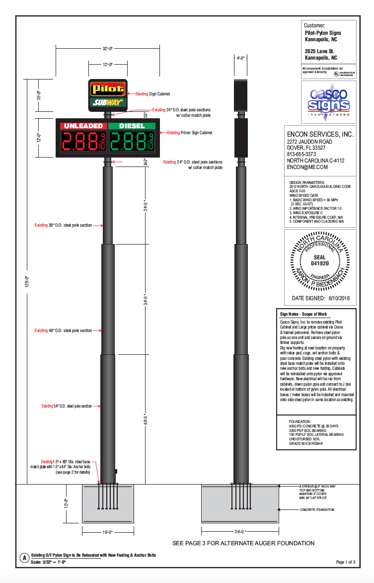 Pole Signs and Pylon Signs for Business Casco Signs