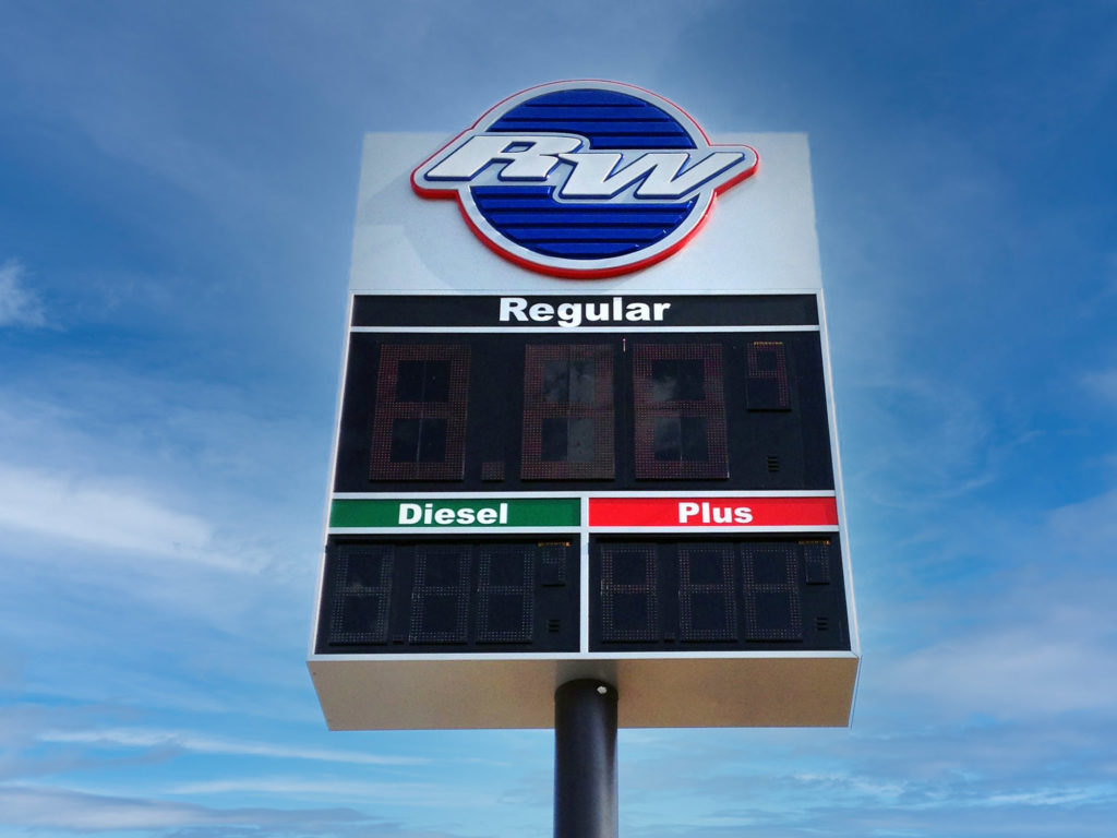 MID signs for fuel stations.
