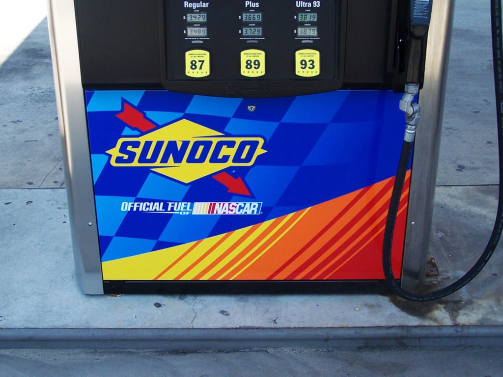 Pump graphics for gas stations.