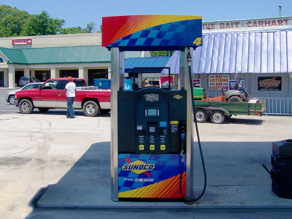 Gas pump graphics.