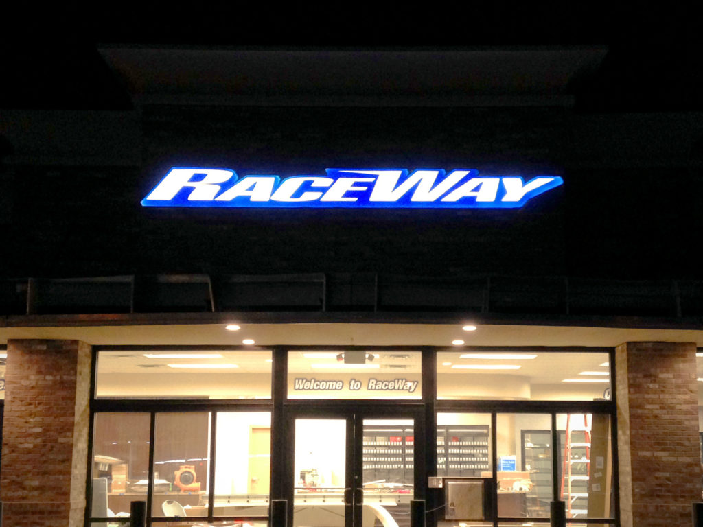 Convenience store wall signage