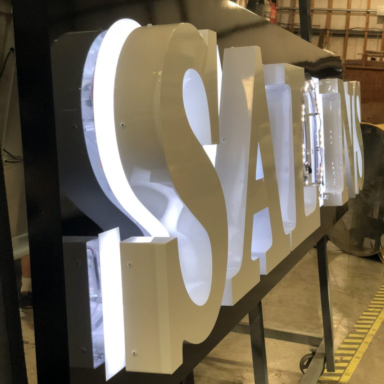Back Lit Channel Letters for Sola Salons